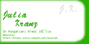 julia kranz business card